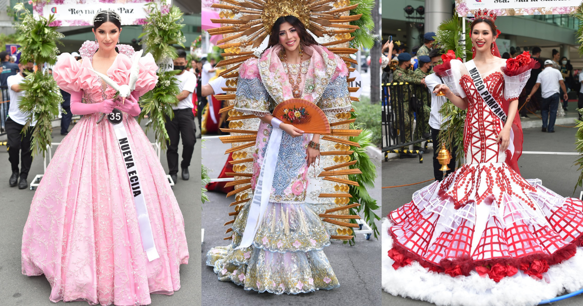 LOOK Bb. Pilipinas candidates stun in Santacruzan gowns for Flores de